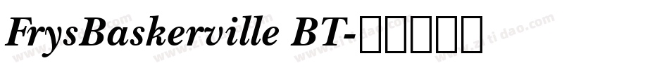 FrysBaskerville BT字体转换